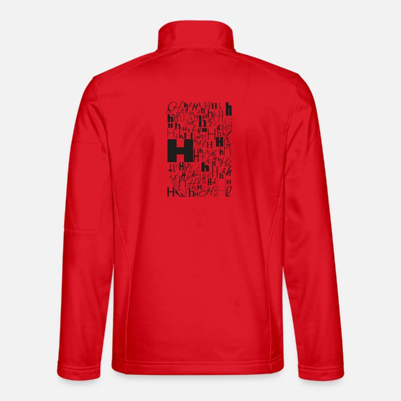 Typo B - Conception de lettres pour les amateurs de polices de caractères Veste en tissu softshell Unisexe