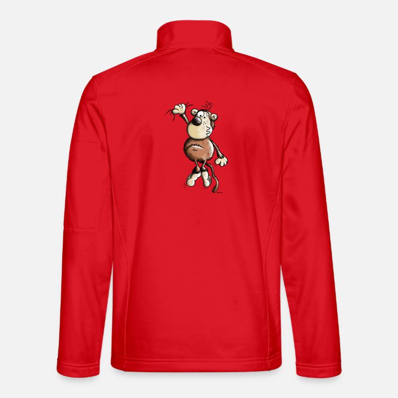 Abenteuerlustiger Affe - Unisex Softshelljacke - Rot