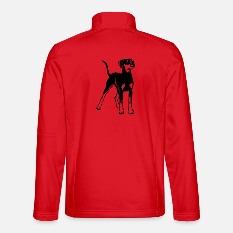 German Pinscher - Unisex Softshell Jacket - red