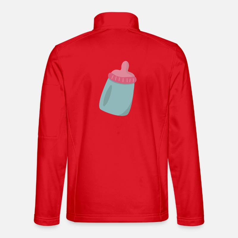 Babyflasche - Unisex Softshelljacke - Rot