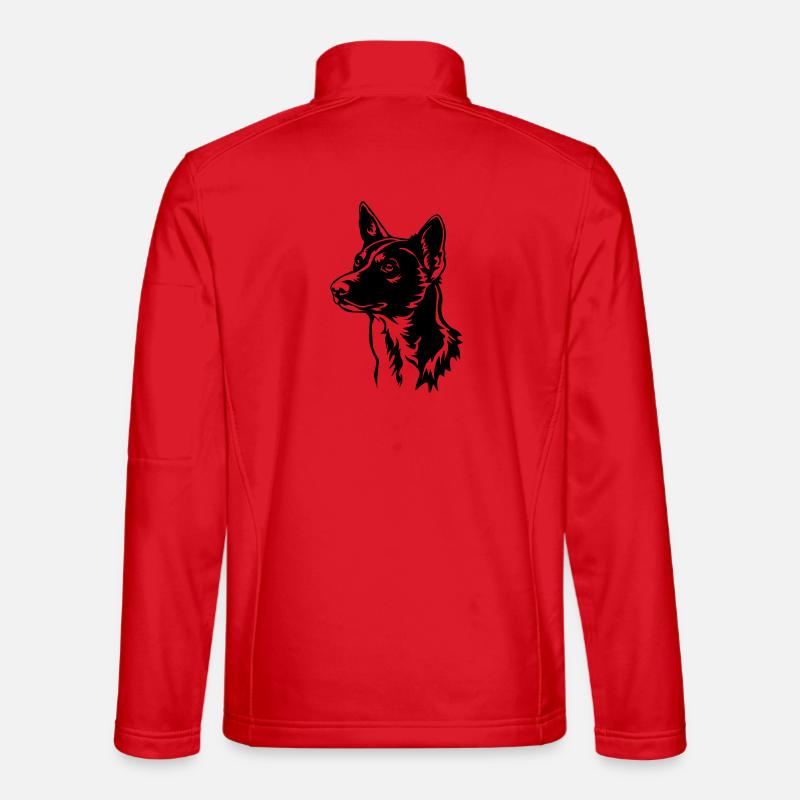 Tête de Basenji - Veste en tissu softshell Unisexe - rouge