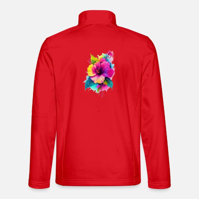 Hibiscus - Unisex Softshell Jacket - red