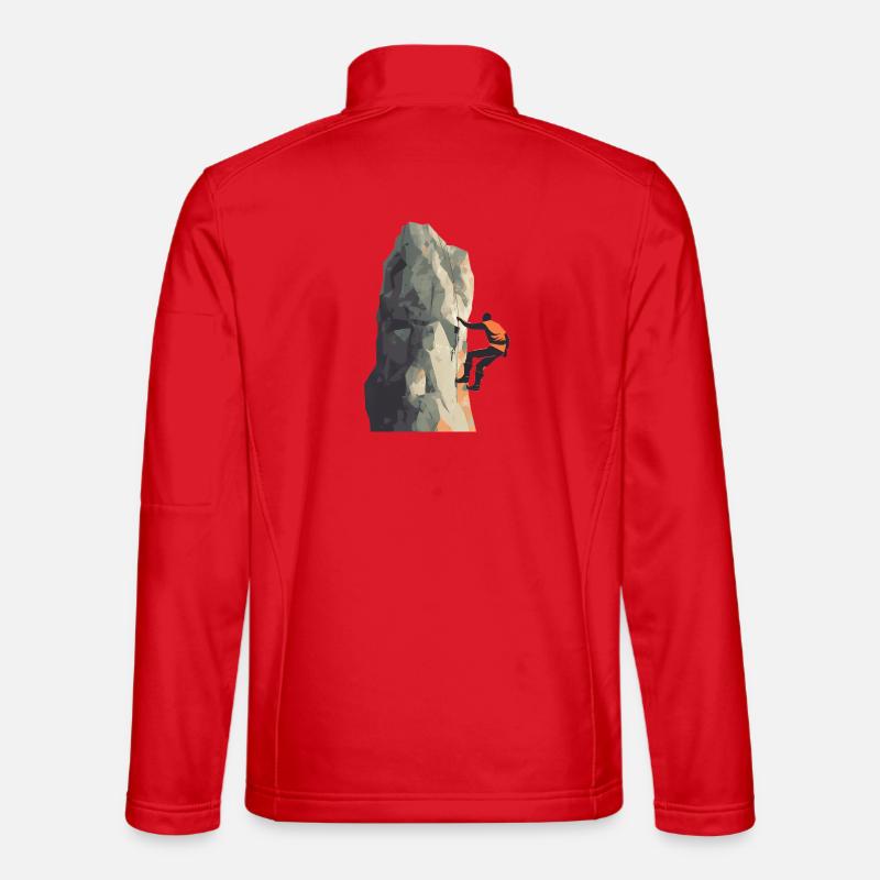 Grimpeur sur la paroi rocheuse Veste en tissu softshell Unisexe