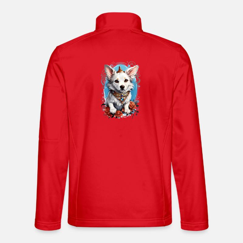 Süßer Hund - Unisex Softshelljacke - Rot