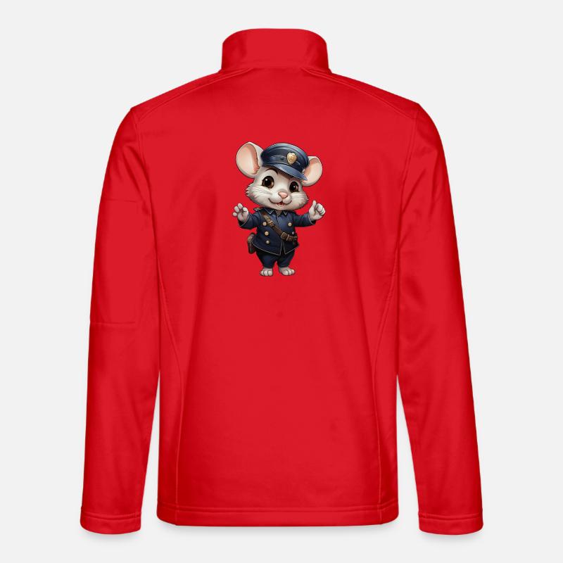 Mäuse Polizistin - Unisex Softshelljacke - Rot