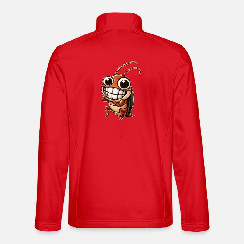 Süße Kakerlake Schabe Cartoon Comic - Unisex Softshelljacke - Rot