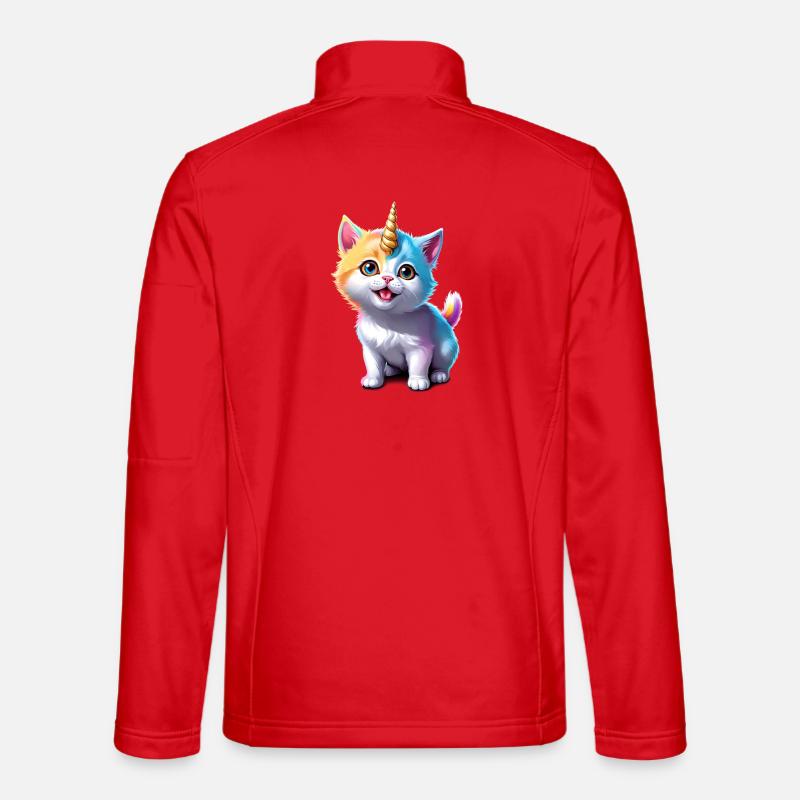 Chaton licorne Veste en tissu softshell Unisexe