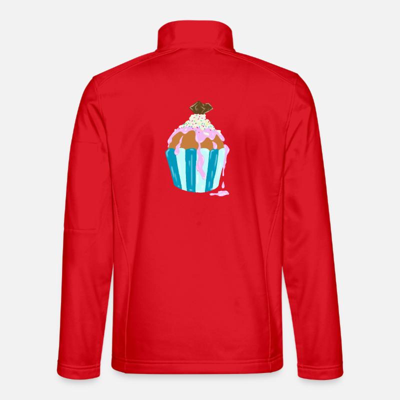 Cupcake, Törtchen - Unisex Softshelljacke - Rot