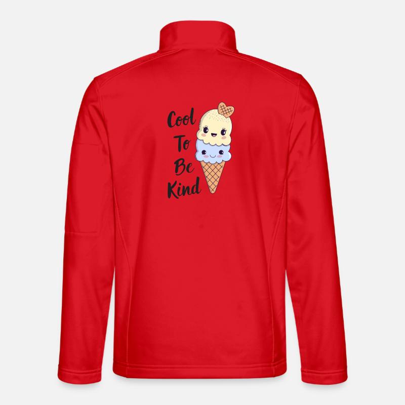 Cool to be Kind – Kawaii Eis 🍦 - Unisex Softshell Jacket - red