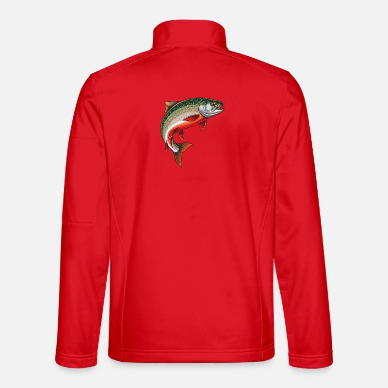 Omble chevalier Pêche à la truite Pêche à la mouche Veste en tissu softshell Unisexe