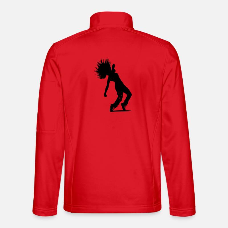 B-Girl Silhouette – Breakdance Power Move - Unisex Softshell Jacket - red