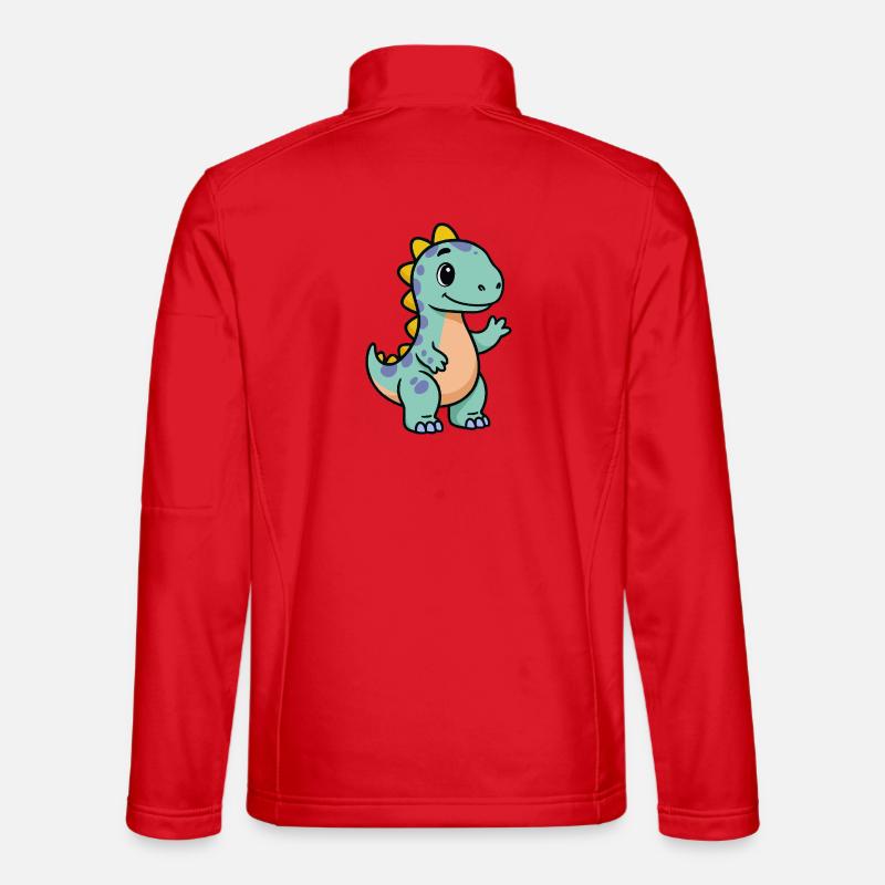 Little Dino Cuddle - Unisex Softshell Jacket - red