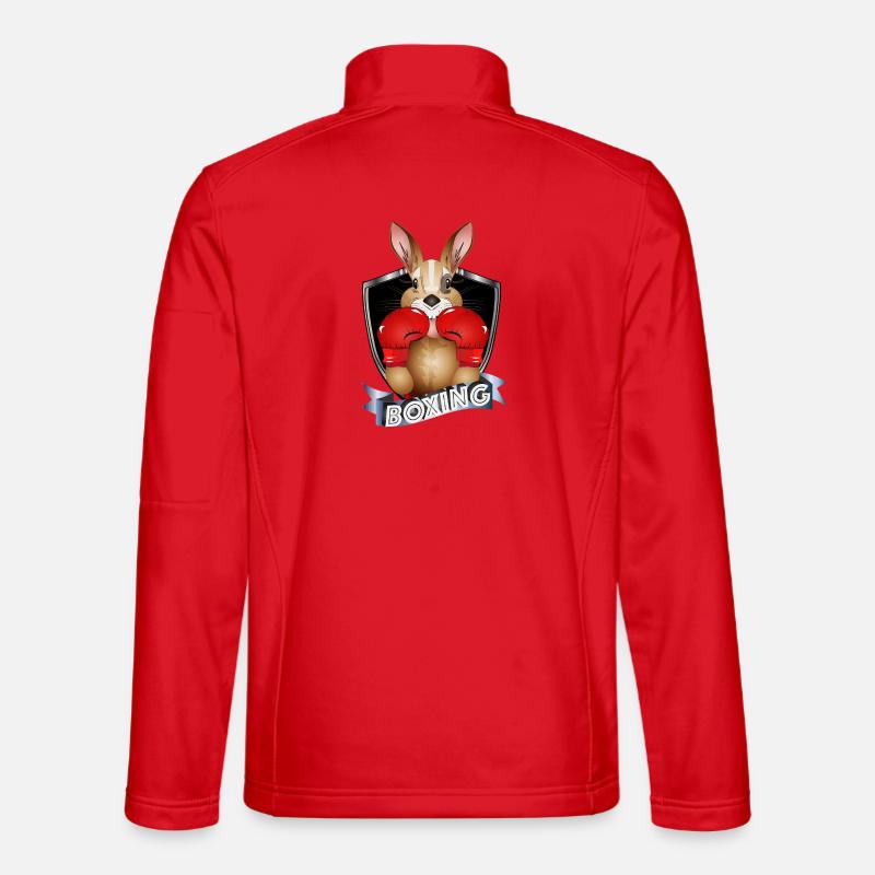 Boxendes Känguru – Lustiges Boxer-Motiv - Unisex Softshelljacke - Rot