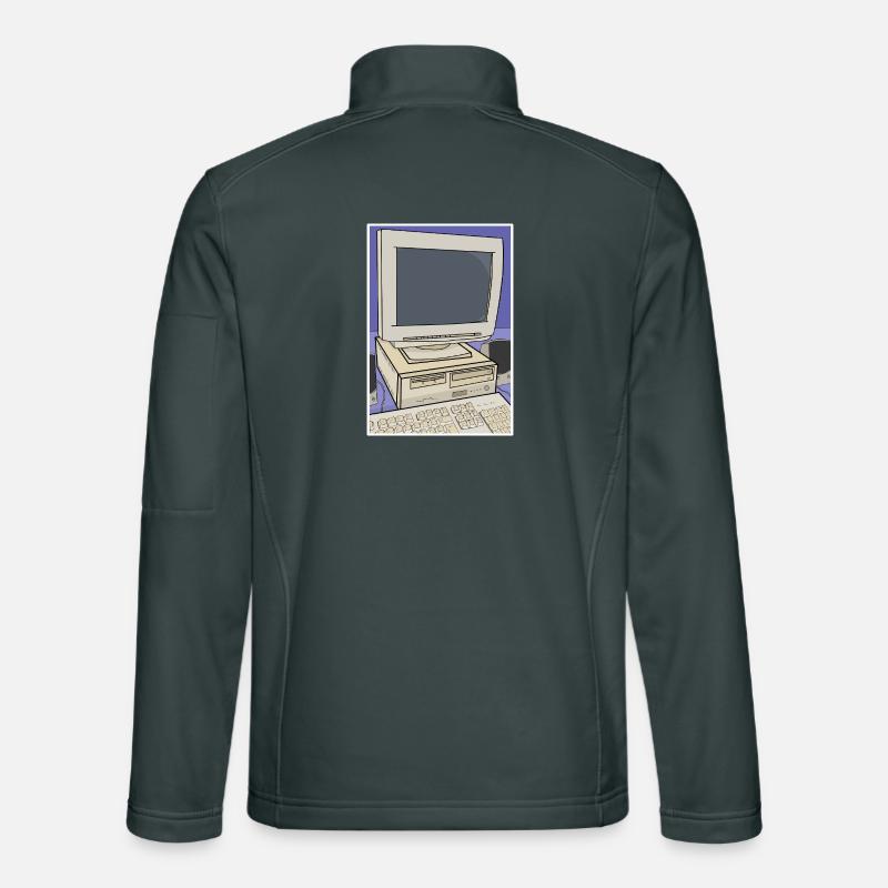 Configuration rétro du bureau de l’ordinateur Veste en tissu softshell Unisexe