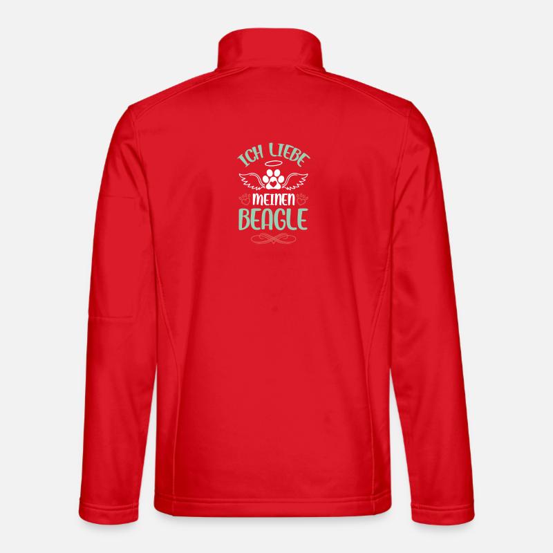I love my Beagle - Unisex Softshell Jacket - red