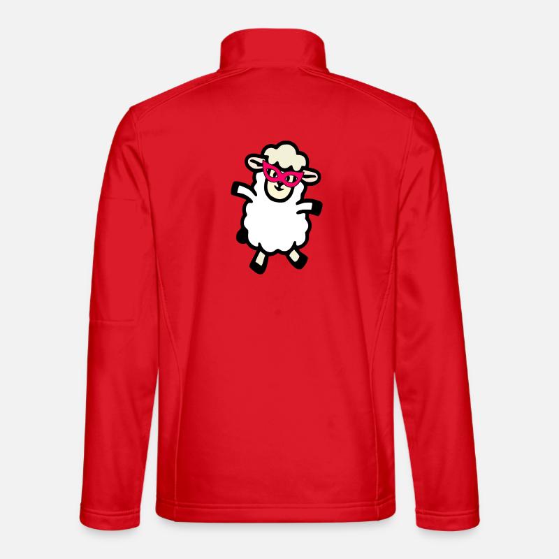 Carnival Mask Sheep - Unisex Softshell Jacket - red