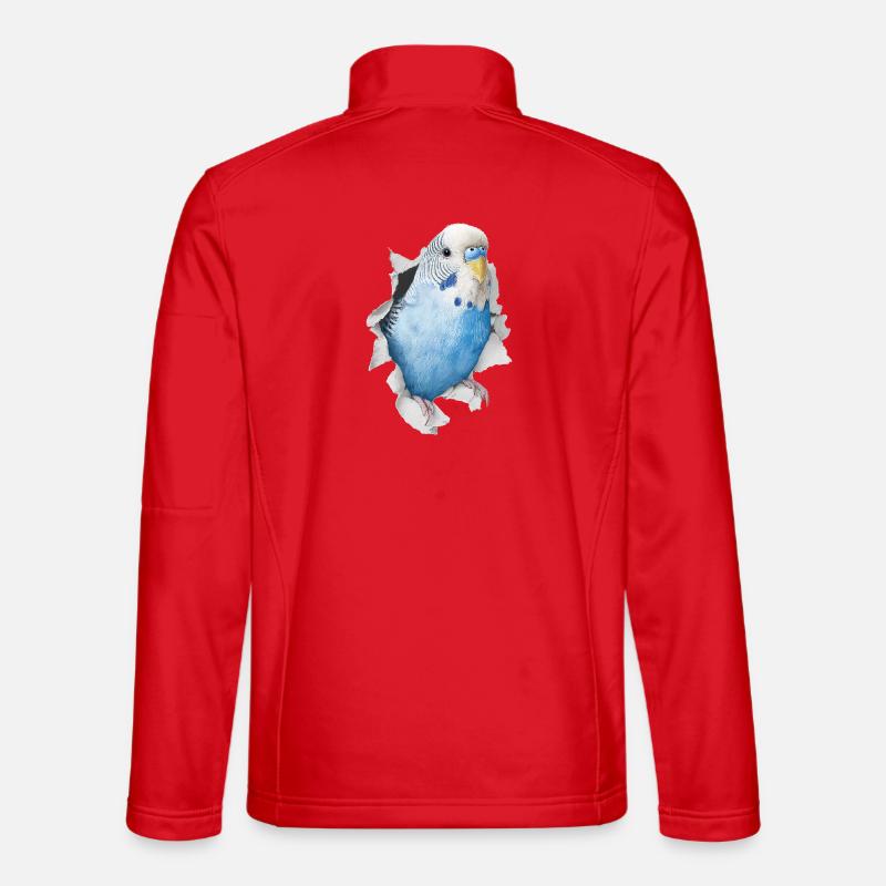 Budgerigar - Unisex Softshell Jacket - red