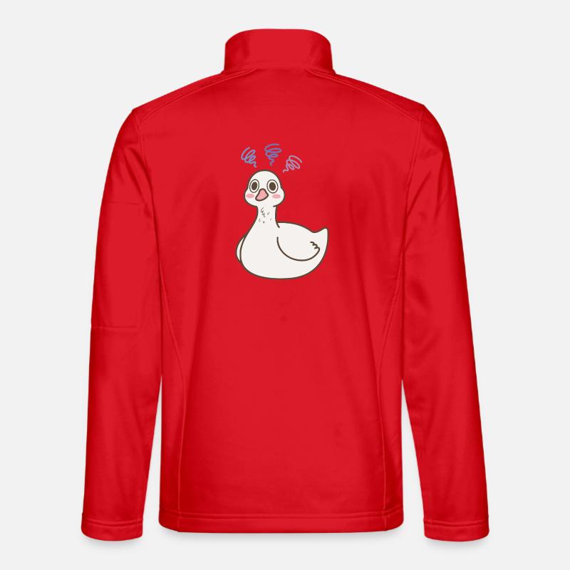 Croaking spiral duck - Unisex Softshell Jacket - red