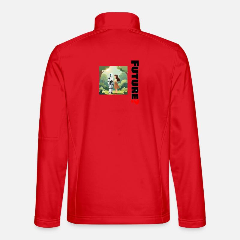 Zukünftiger Freund im Wald - Unisex Softshelljacke - Rot