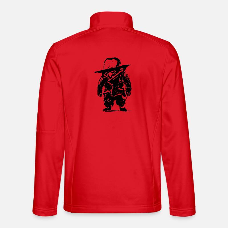 Gärtner im Regen - Unisex Softshelljacke - Rot