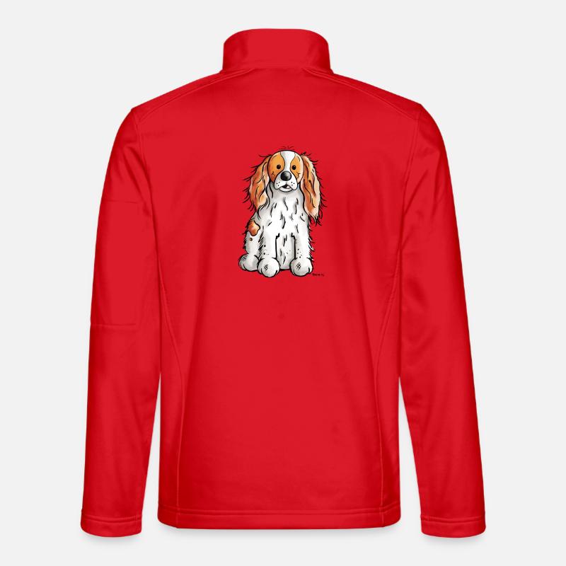 Cavalier King Charles Spaniel - Unisex Softshelljacke - Rot