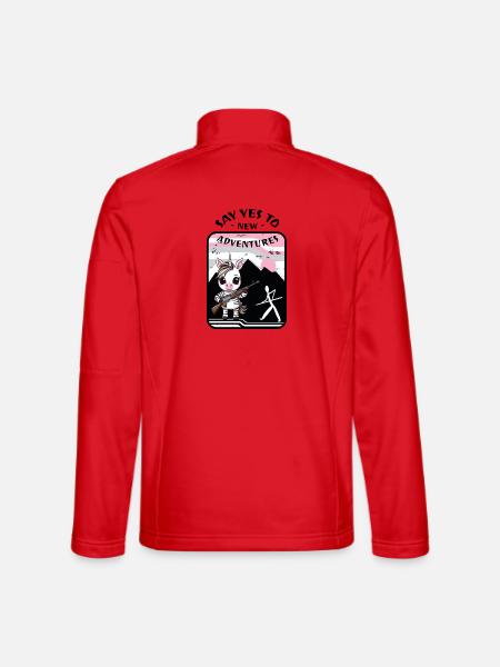 Zebra Unicorn - Unisex Softshell Jacket - red