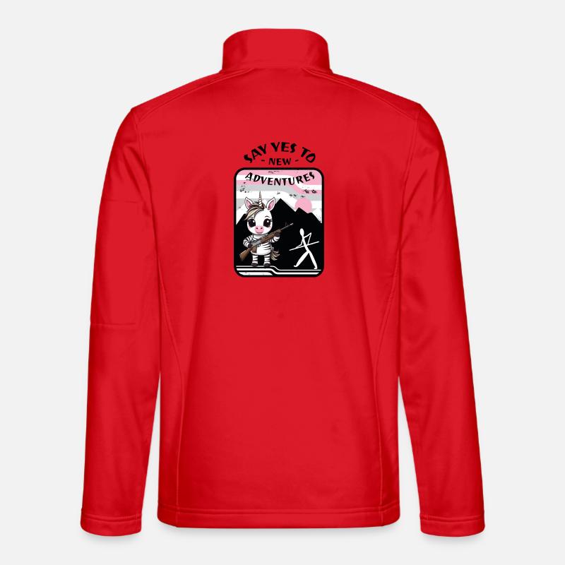 Zebra Unicorn - Unisex Softshell Jacket - red