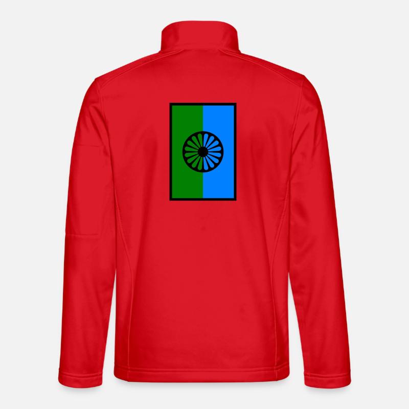 115552801 188819732 Romani Flag 1 - Unisex Softshell Jacket - red