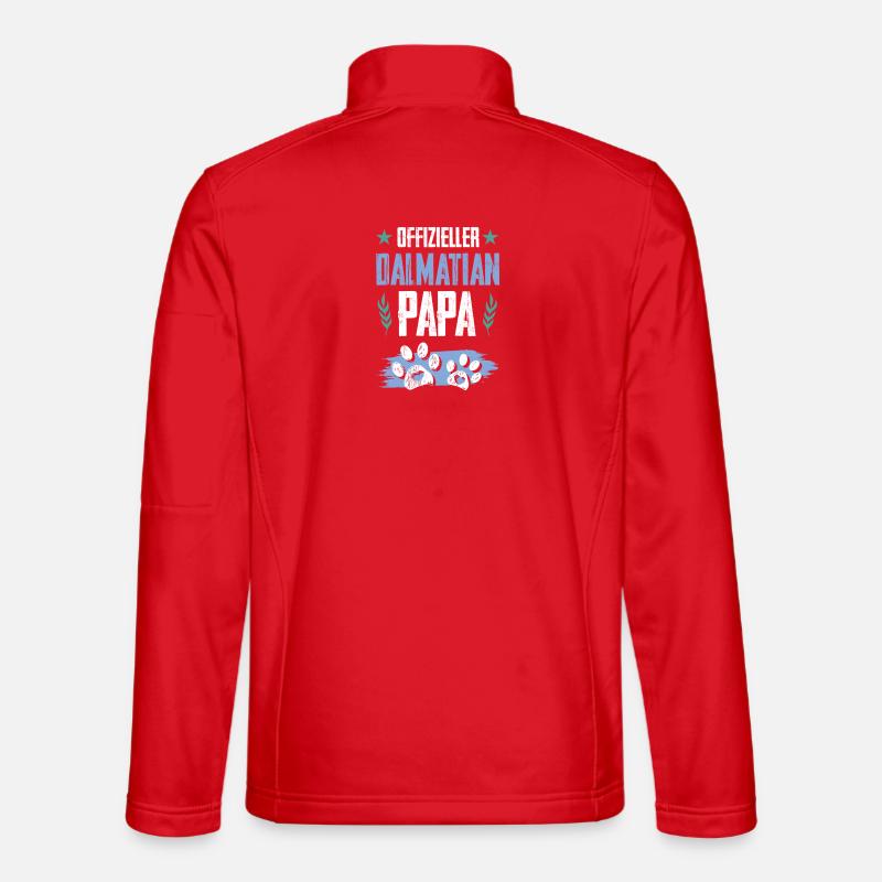 dalmatian dogs dad - Unisex Softshell Jacket - red