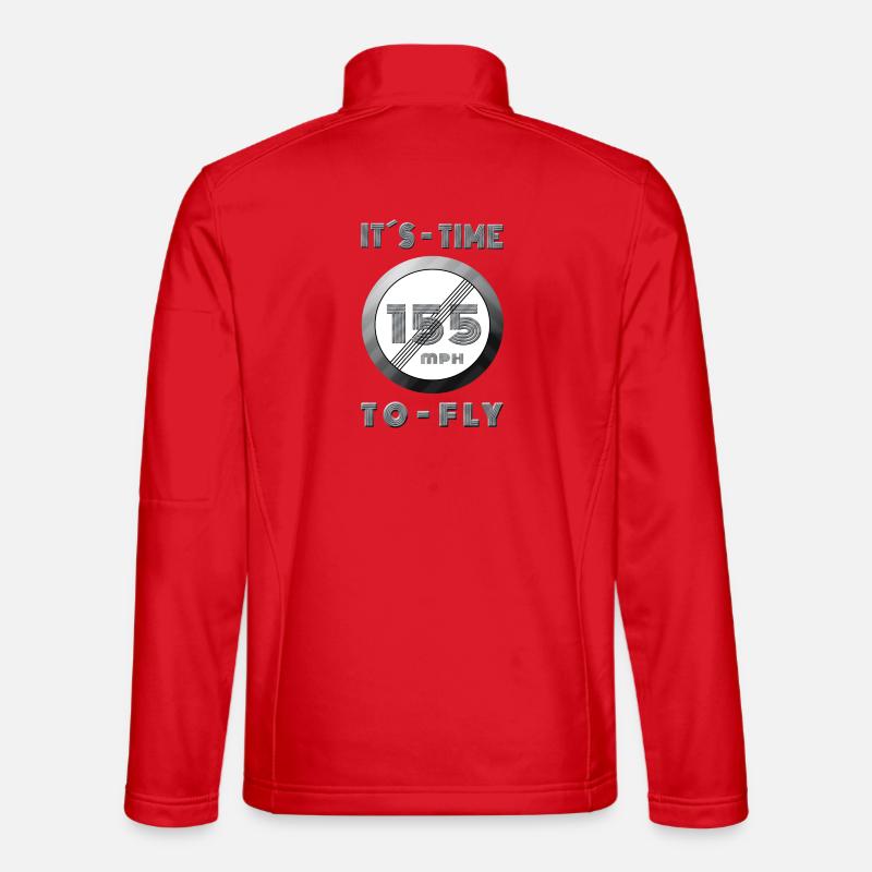 Time Running 155 mph Retro Design - Unisex Softshell Jacket - red