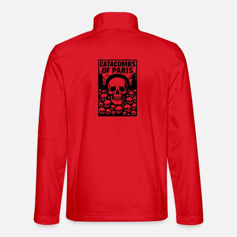 Catacombs of Paris Bones Ossuary - Unisex Softshell Jacket - red