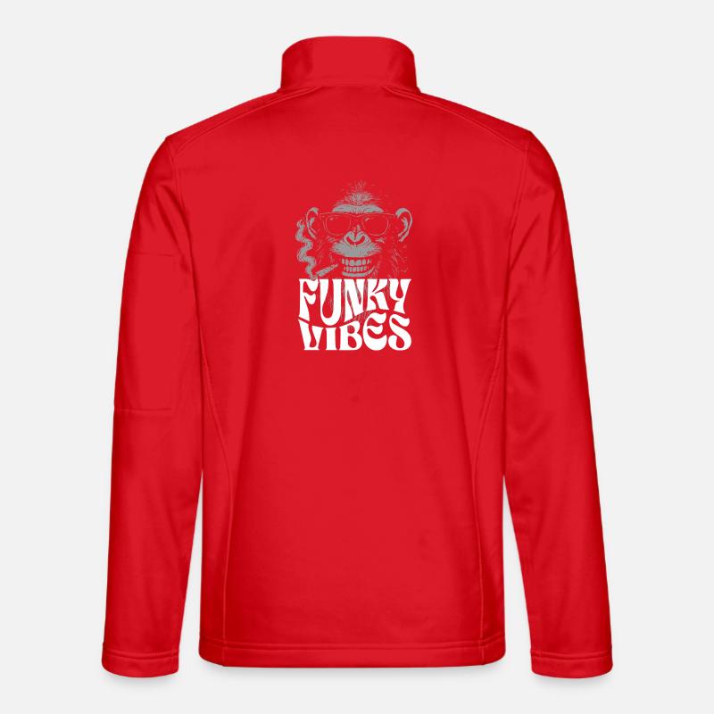 Monkey Funk Vibes - Unisex Softshell Jacket - red