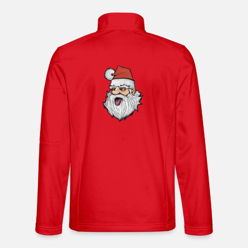 Lustiger Weihnachtsmann mit roter Mütze - Unisex Softshelljacke - Rot