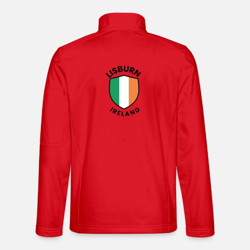 Drapeau d’Irlande de Lisburn - Veste en tissu softshell Unisexe - rouge