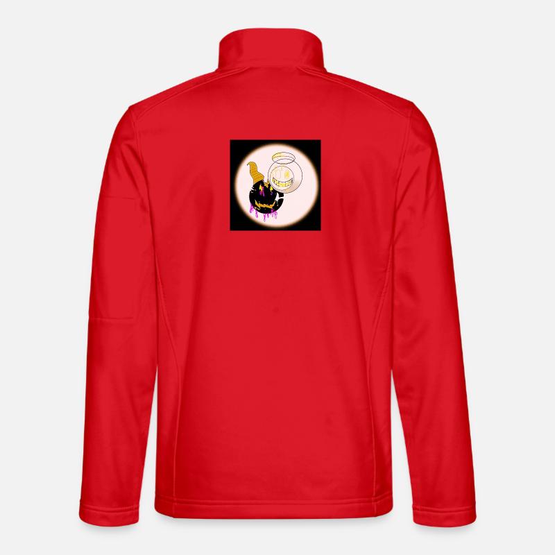 Angel and Devil Design - Unisex Softshell Jacket - red
