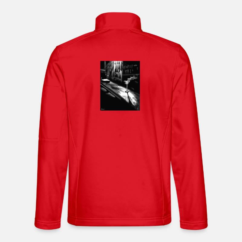 Midnight Martini auf Chrome - Unisex Softshelljacke - Rot