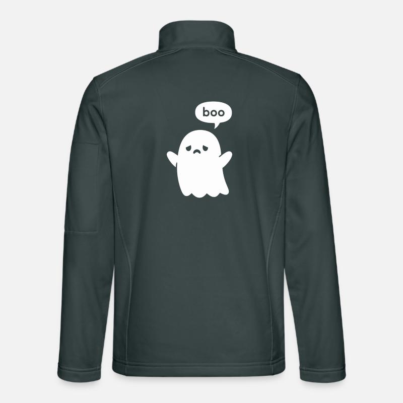 Cute Minimal Ghost Boo Unisex Softshell Jacket