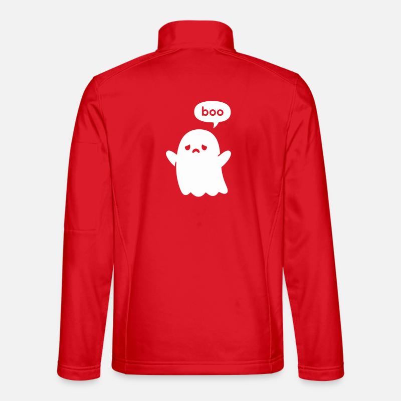 Süßes minimales Geister-Boo - Unisex Softshelljacke - Rot
