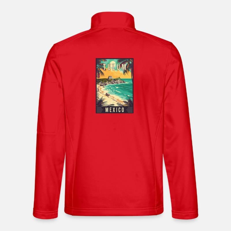 Discover Tulum In Mexico Tropical Paradise - Unisex Softshell Jacket - red