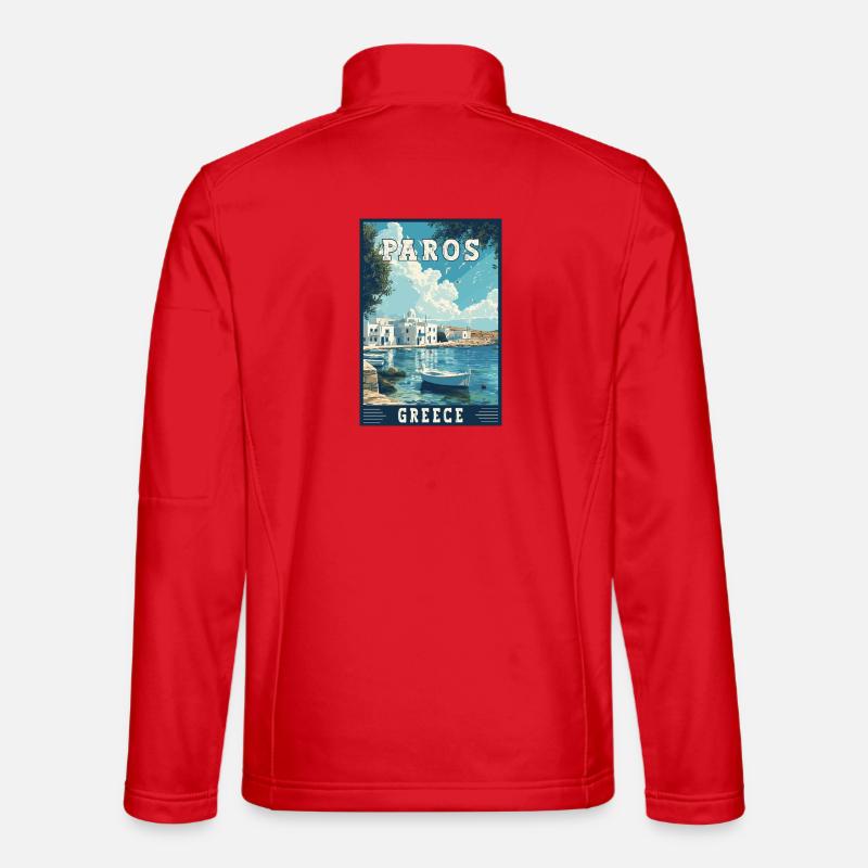 Experience Paros In Greece Mediterranean Paradise - Unisex Softshell Jacket - red