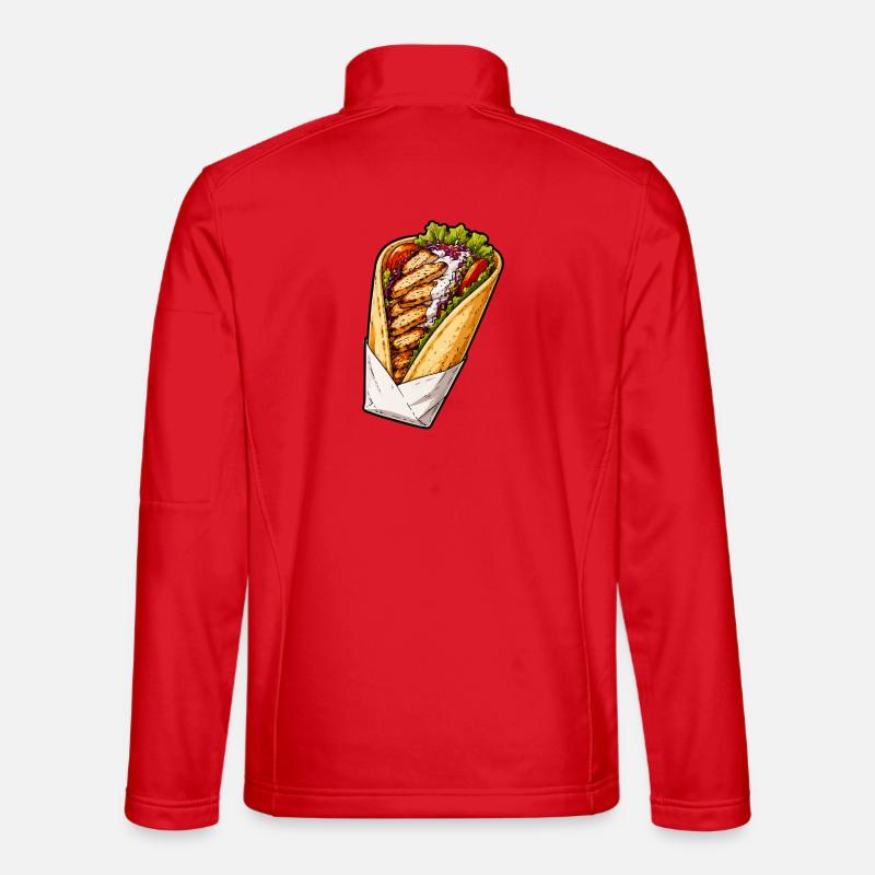 Illustration de wrap de poulet - Veste en tissu softshell Unisexe - rouge