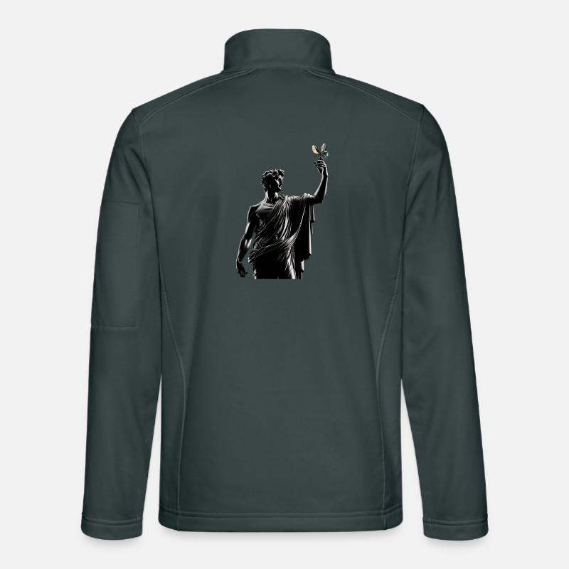 Davidische Pose mit Schmetterling Unisex Softshelljacke