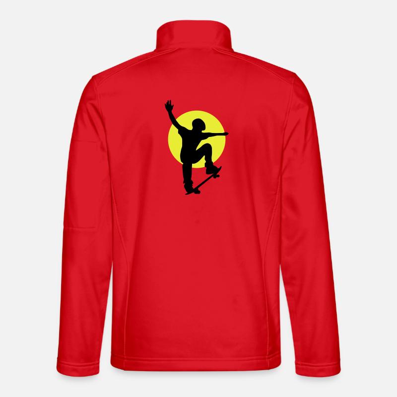 Skateboarder Sonne - Unisex Softshelljacke - Rot
