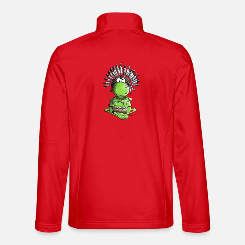 Indian Chieftain - Native - Frog - Unisex Softshell Jacket - red
