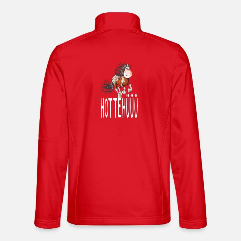 Hottehüüü Pferdchen - Reiter - Pferd - Comic Unisex Softshelljacke
