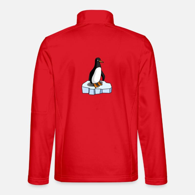 Cute Penguin - Unisex Softshell Jacket - red
