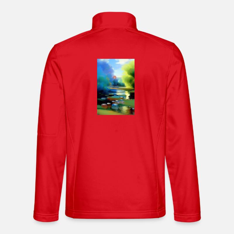 Abstract patterns and shapes - Unisex Softshell Jacket - red