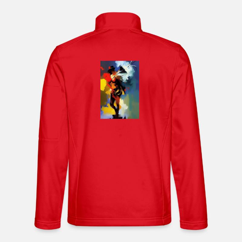 Abstrakte Kunst - Unisex Softshelljacke - Rot