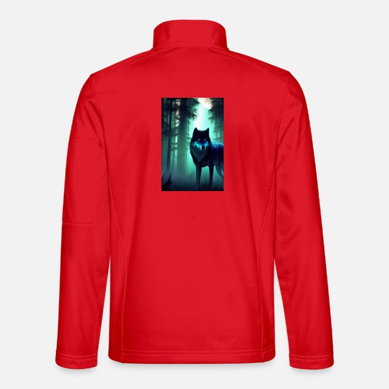 Wolf in the forest Unisex Softshell Jacket
