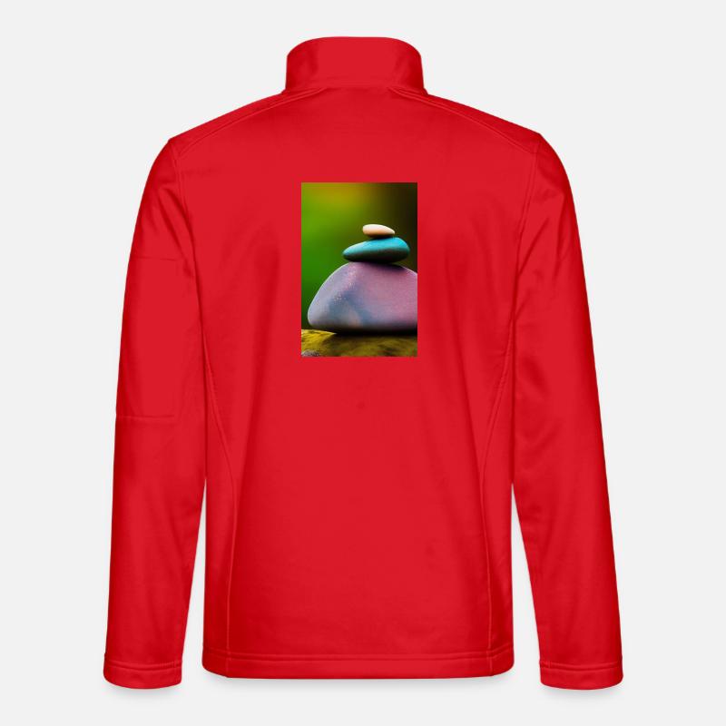 Bunte Steine - Unisex Softshelljacke - Rot